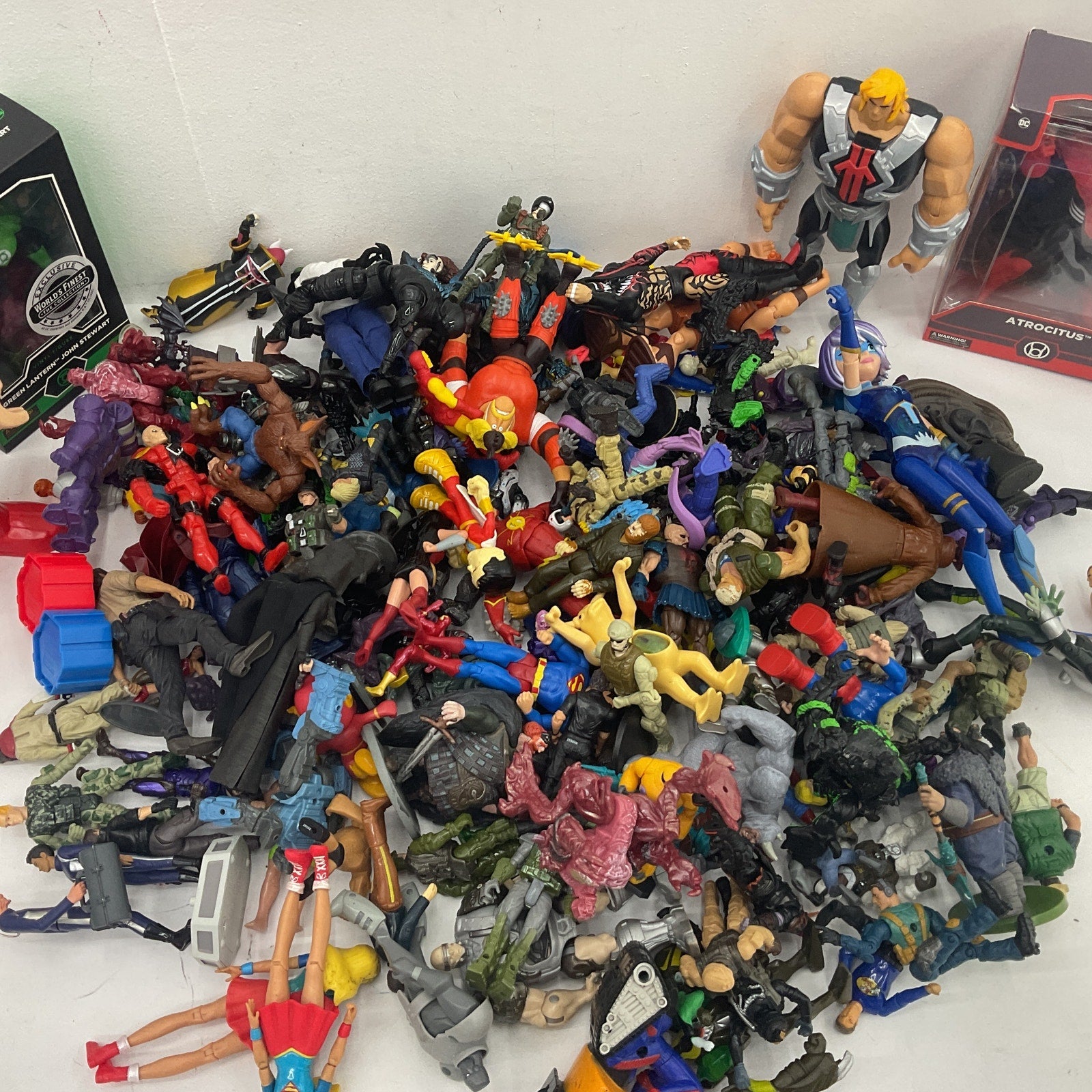 Random Mixed Loose Action Figures Toys LOT 15 lbs Preowned DC Marvel & Others - Warehouse Toys