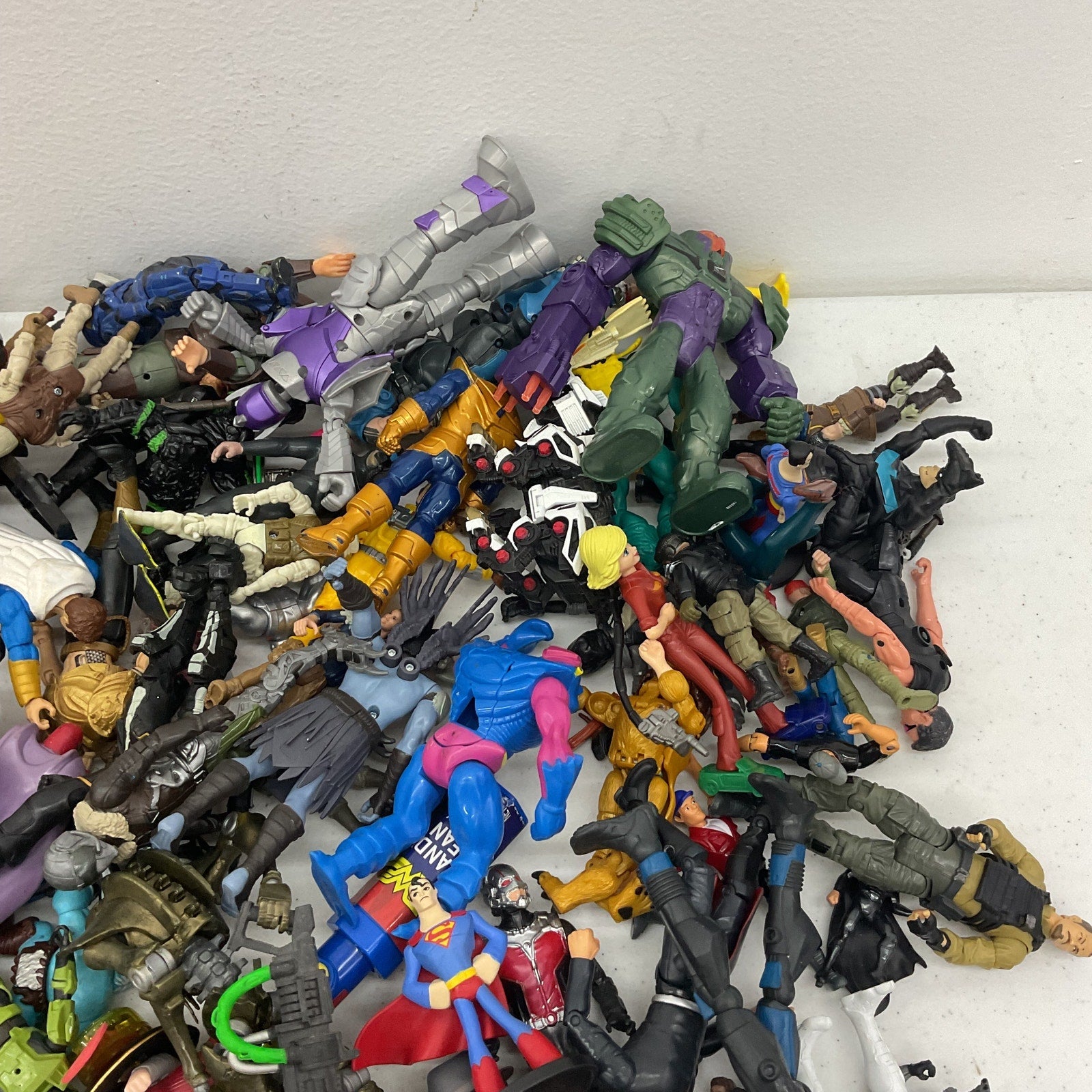 Random Mixed Loose Action Figures Toys LOT 19 lbs Preowned DC Marvel & Others - Warehouse Toys