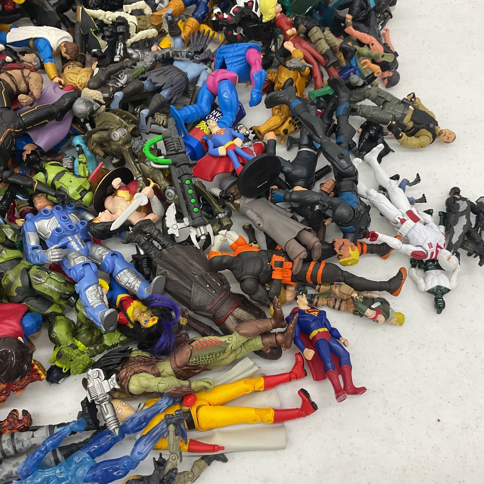 Random Mixed Loose Action Figures Toys LOT 19 lbs Preowned DC Marvel & Others - Warehouse Toys