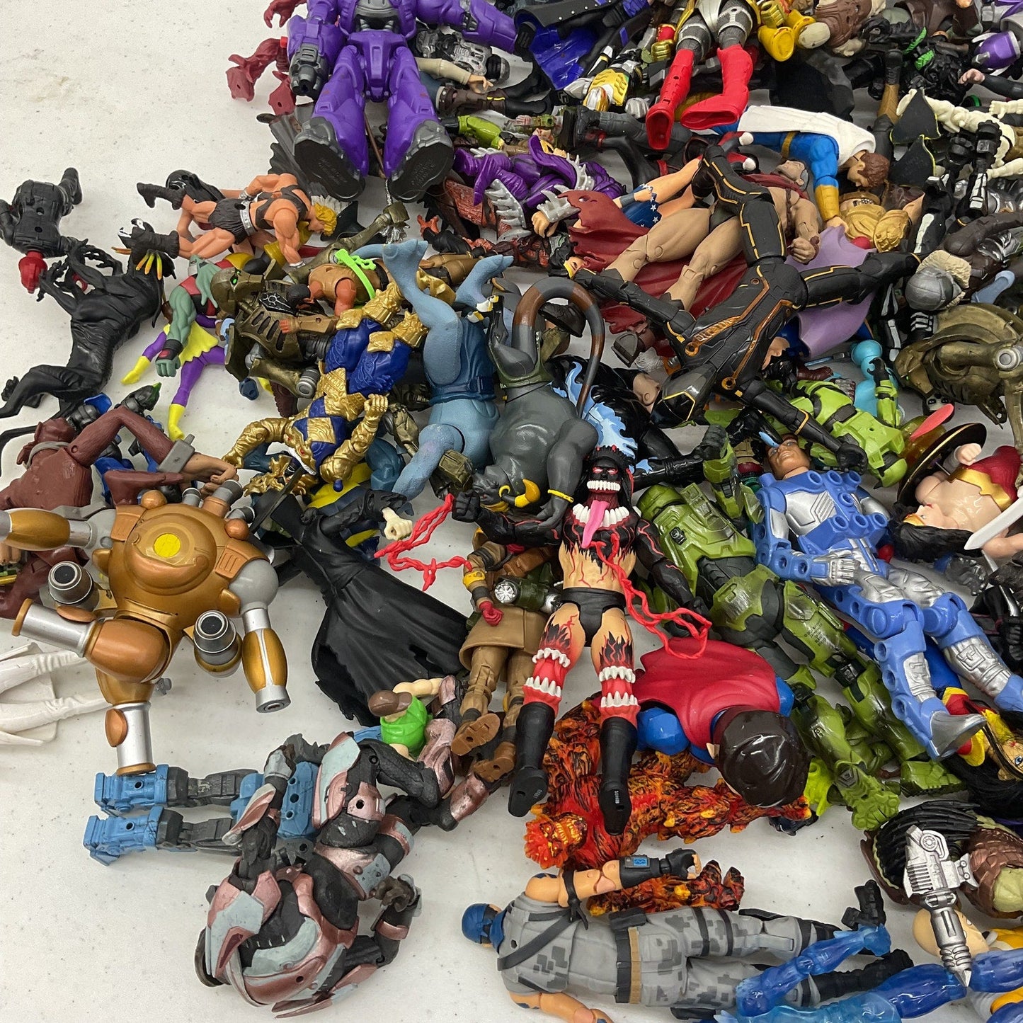 Random Mixed Loose Action Figures Toys LOT 19 lbs Preowned DC Marvel & Others - Warehouse Toys