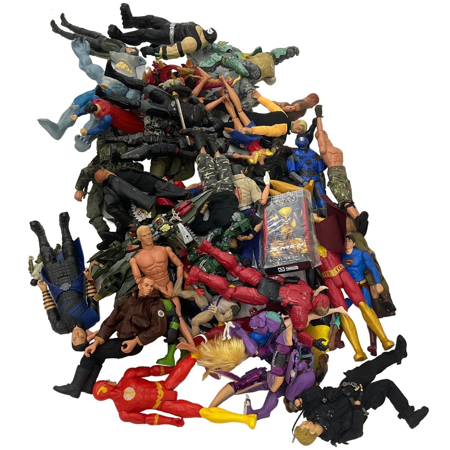 Random Mixed Loose Action Figures Toys LOT 25 lbs Preowned DC Marvel & Others - Warehouse Toys