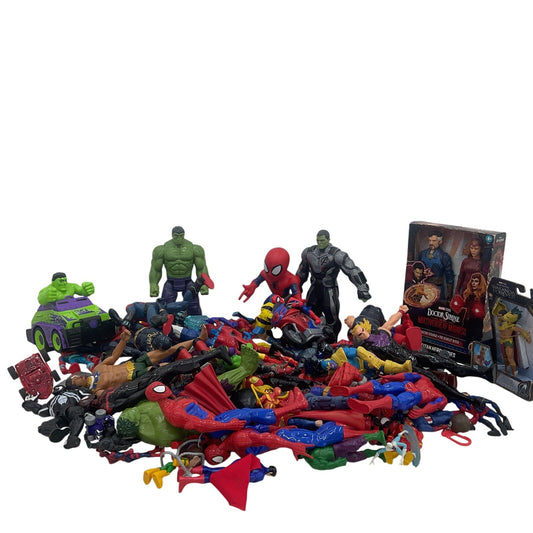 Random Mixed Loose Action Figures Toys LOT Preowned DC Marvel & Others 25 lbs - Warehouse Toys