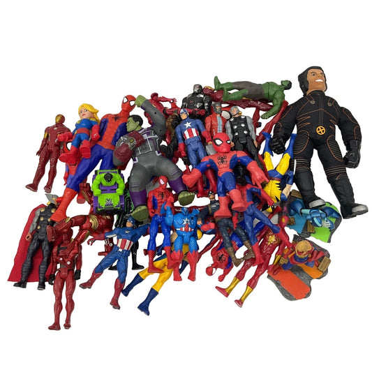 Random Mixed Loose Action Figures Toys LOT Preowned DC Marvel & Others 25 lbs - Warehouse Toys