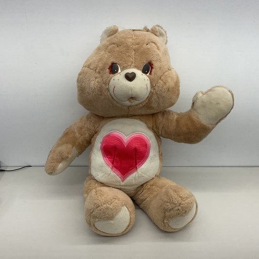 RARE VTG LARGE Care Bears Tender Heart Bear Kenner Brown Stuffed Animal - Warehouse Toys