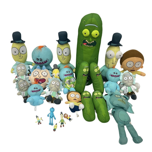 Rick & Morty Plush Toys Characters LOT Preowned Pickle Rick Mr Meeseeks Poopy - Warehouse Toys