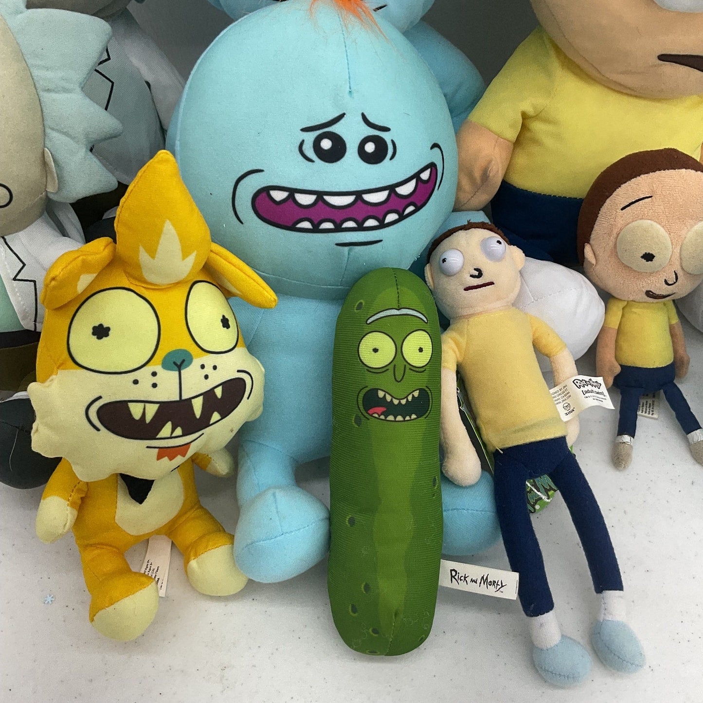 Rick & Morty Plush Toys Mix Characters LOT Preowned Pickle Rick Mr Meeseeks 5lb - Warehouse Toys