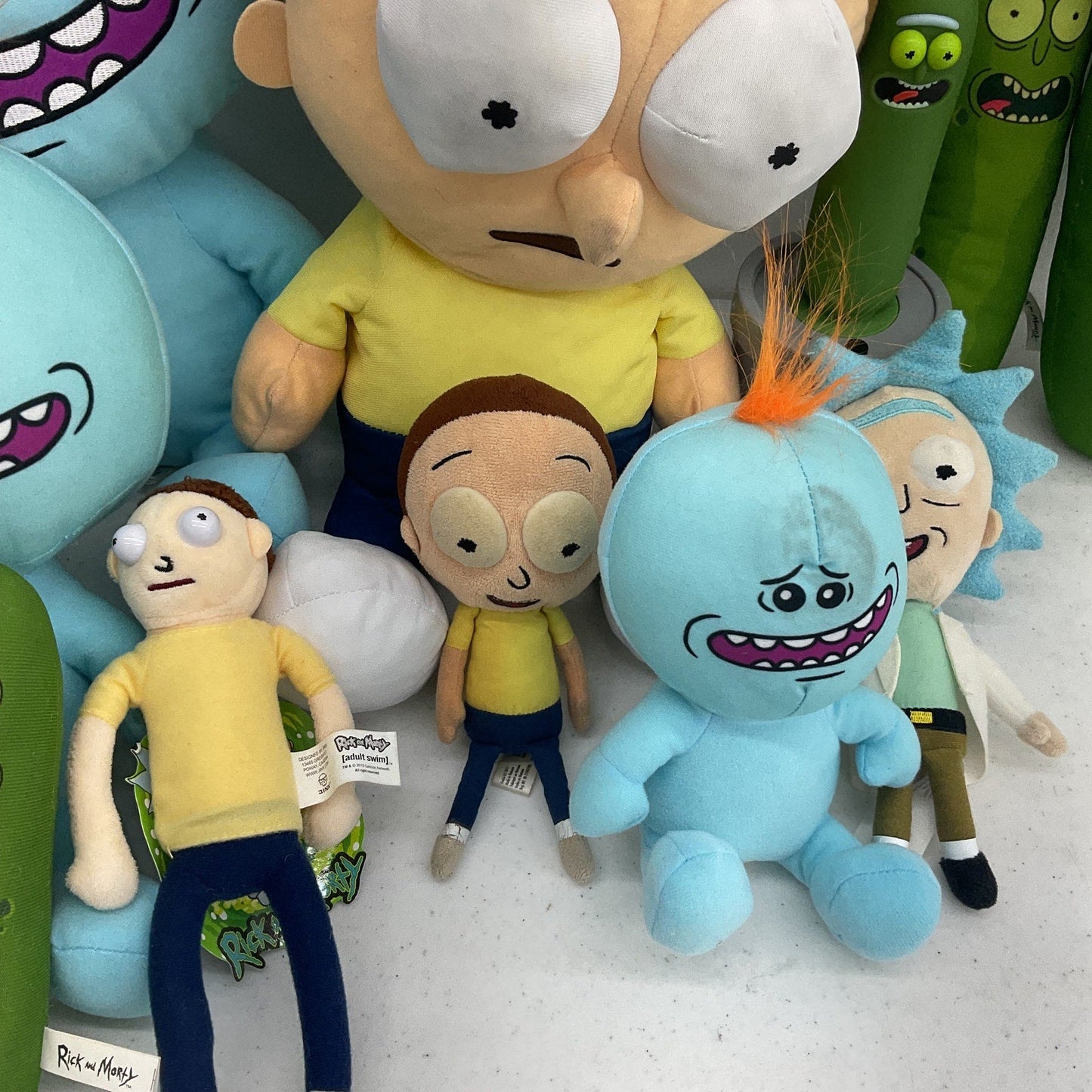 Rick & Morty Plush Toys Mix Characters LOT Preowned Pickle Rick Mr Meeseeks 5lb - Warehouse Toys