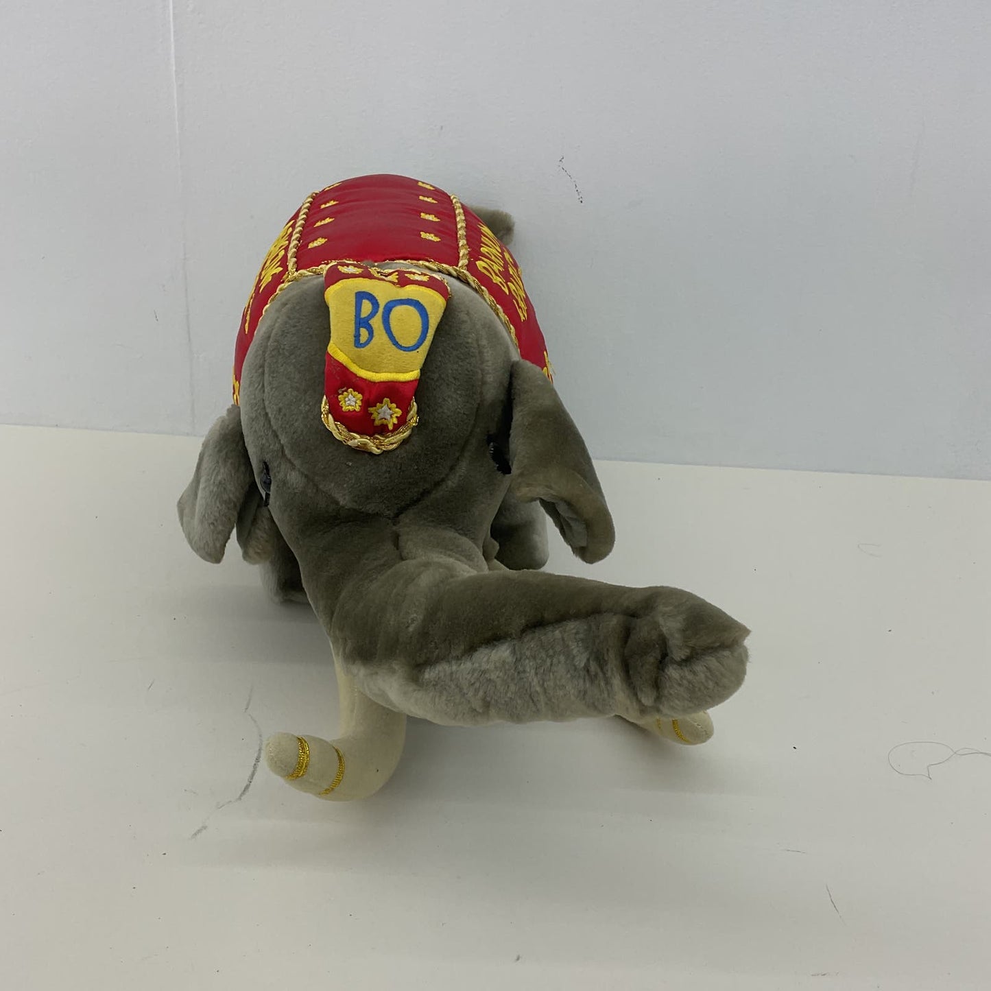 Ringling Bros Barnum & Bailey Vintage Gray Elephant Embellished Plush Doll Toy - Warehouse Toys