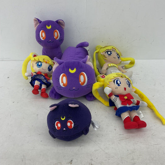 Sailor Moon Purple Cat Stuffed Animal Toy Plush Cartoon Anime Lot - Warehouse Toys