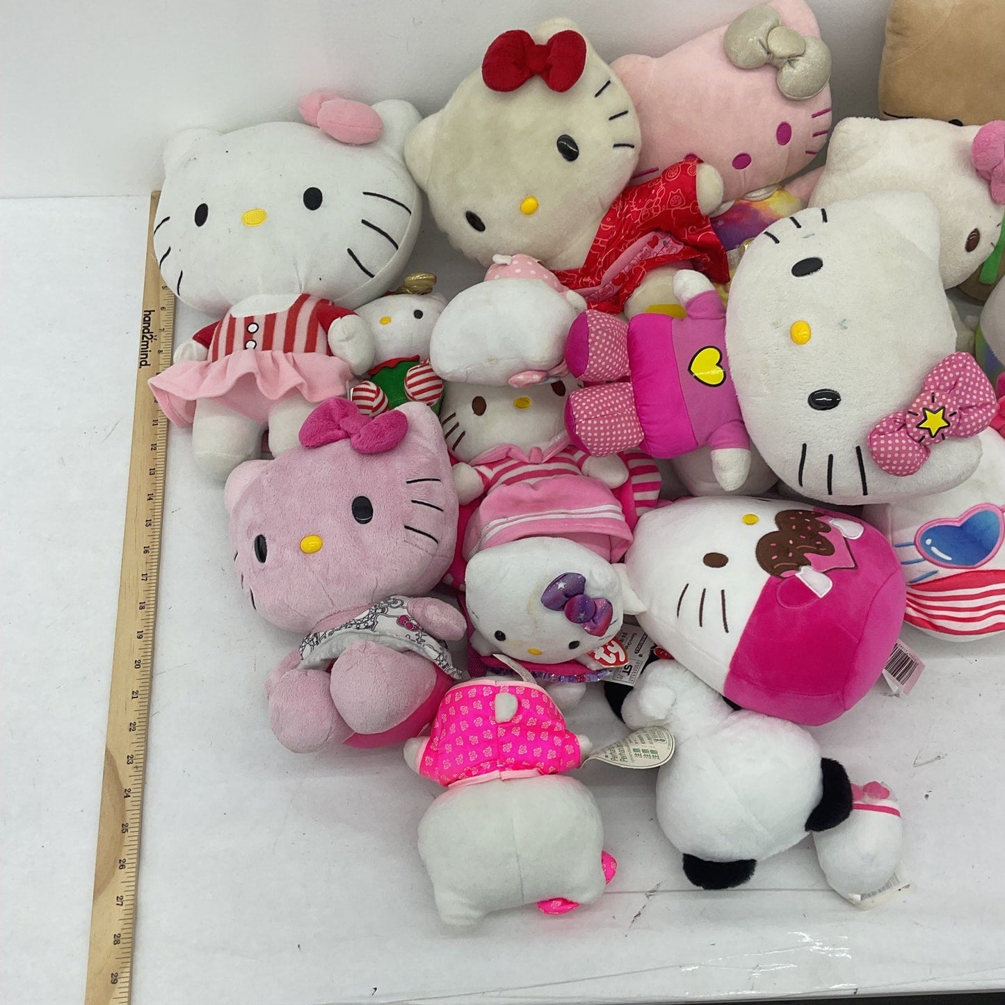 Sanrio Hello Kitty Assorted Designs & Sizes Plush Toys Preowned LOT 12 lbs - Warehouse Toys