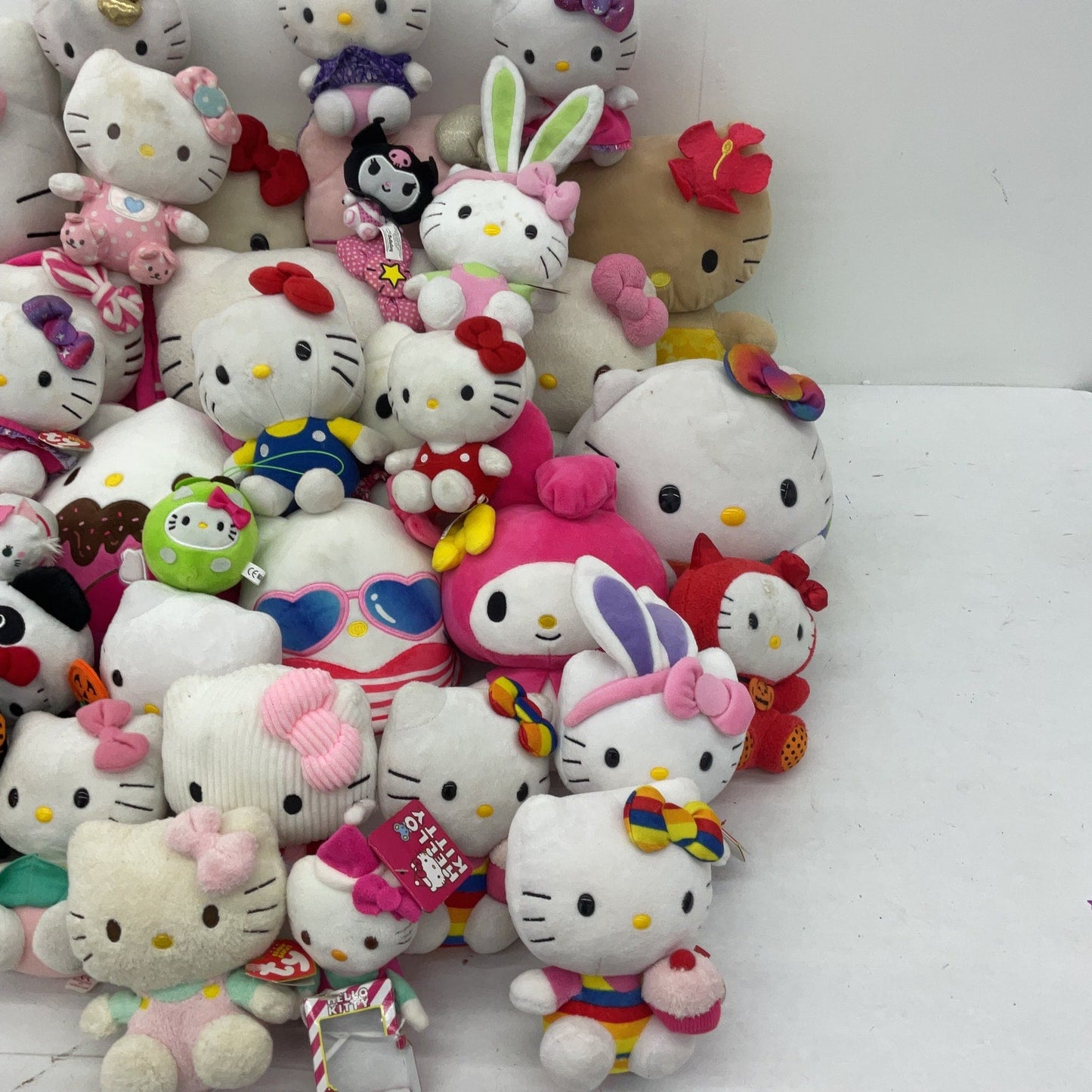 Sanrio Hello Kitty Assorted Designs & Sizes Plush Toys Preowned LOT 12 lbs - Warehouse Toys