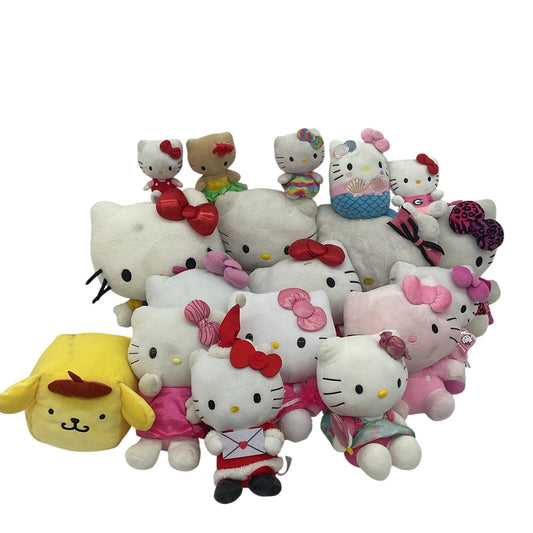 Sanrio Hello Kitty Character Plush Toys Assorted Designs Preowned LOT 12 lbs - Warehouse Toys