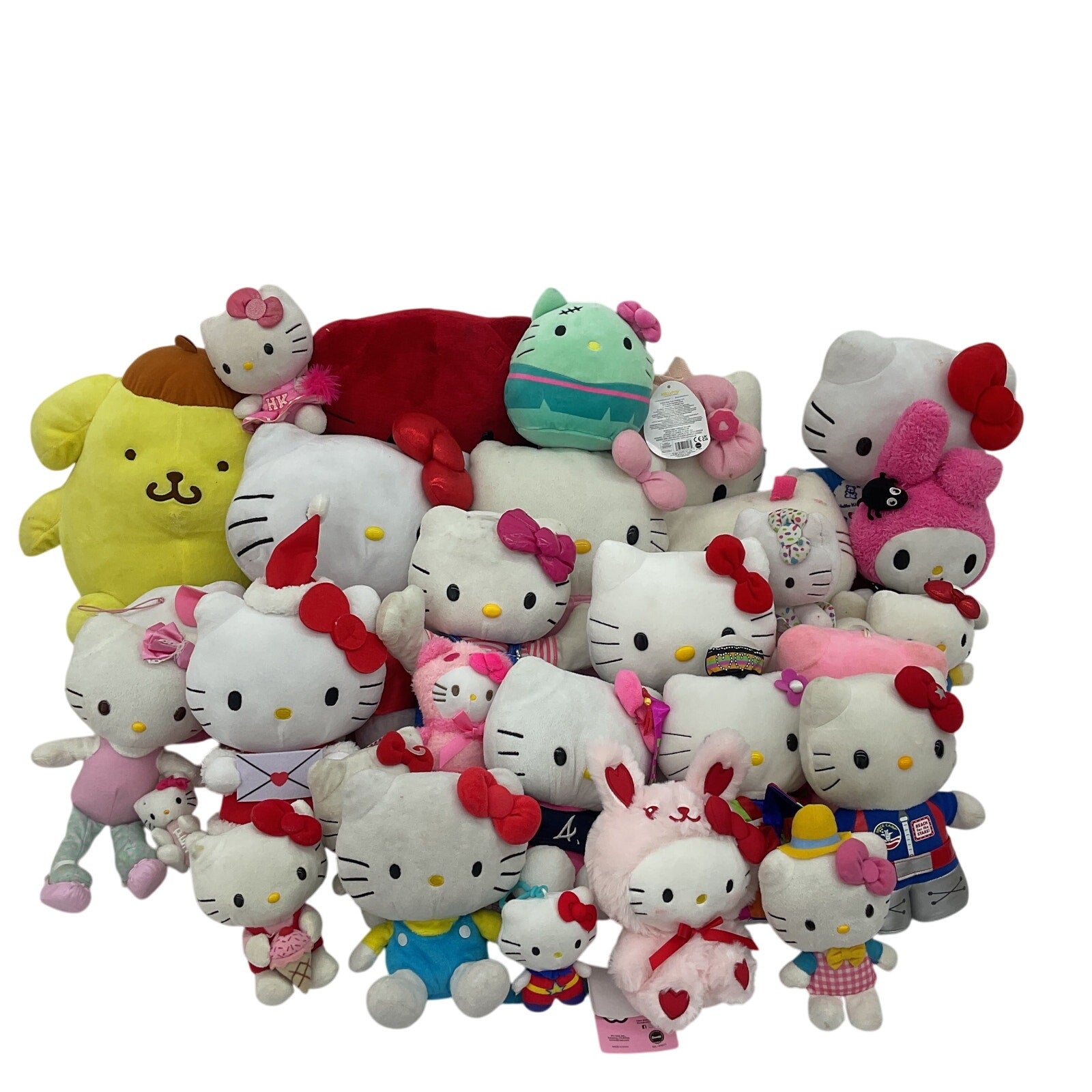 Sanrio Hello Kitty Character Plush Toys Assorted Preowned LOT 12 lbs Pompompurin - Warehouse Toys