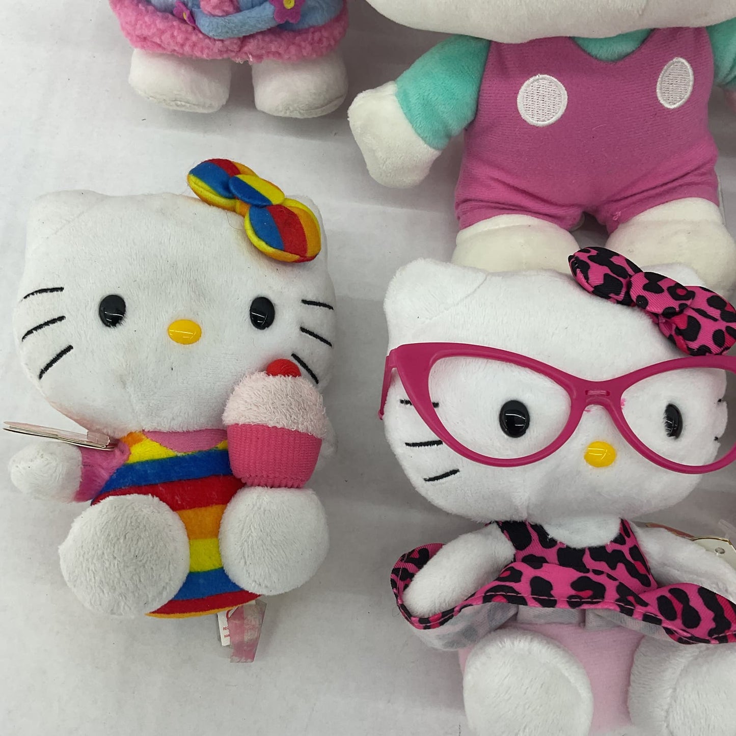 Sanrio Hello Kitty Multicolor Plush Toy Stuffed Animal Cat Lot - Warehouse Toys