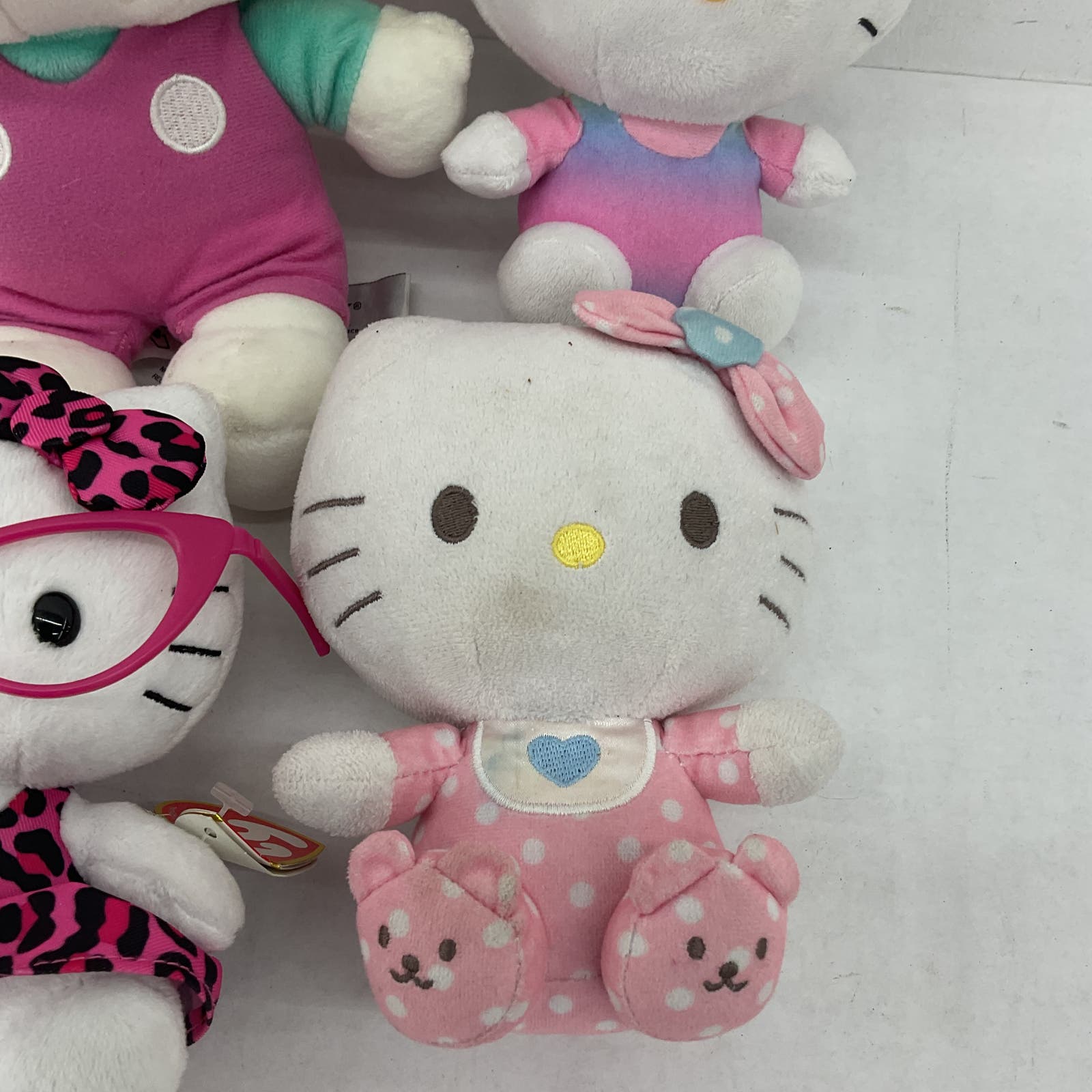 Sanrio Hello Kitty Multicolor Plush Toy Stuffed Animal Cat Lot - Warehouse Toys