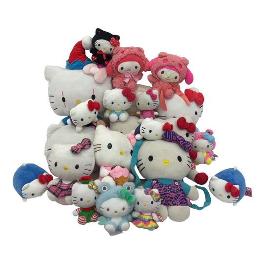 Sanrio Hello Kitty & My Melody Character Plush Toys Assorted Preowned LOT 13 lbs - Warehouse Toys