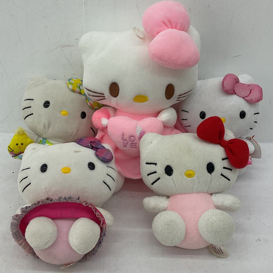 Sanrio Hello Kitty White Cat Plush Stuffed Animal Toy Lot - Warehouse Toys