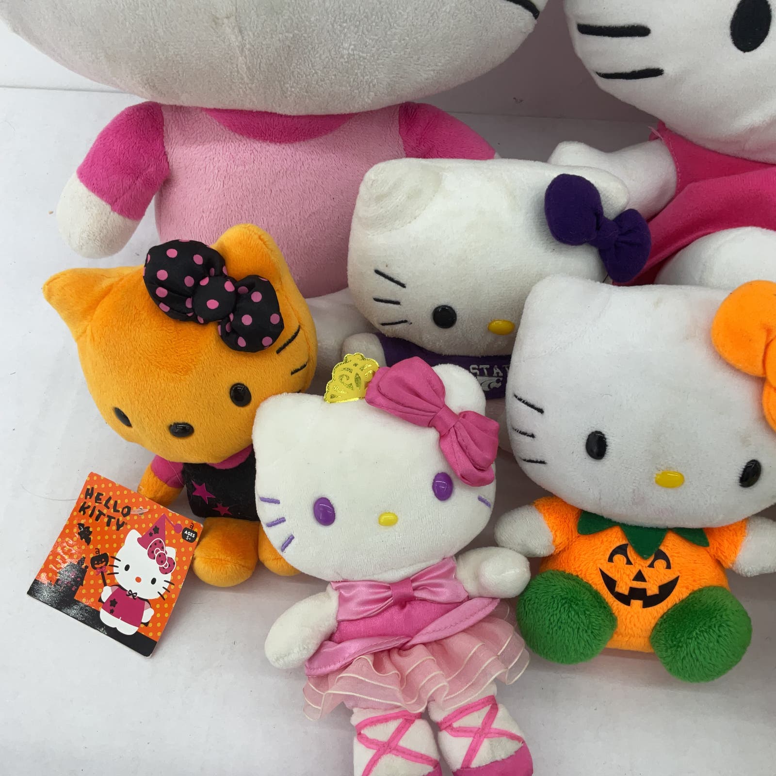 Sanrio Hello Kitty White Cat Stuffed Animal Plush Toy Lot Wholesale - Warehouse Toys