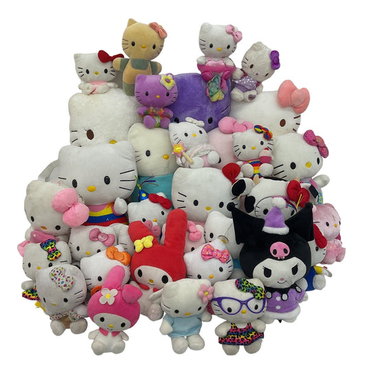 Sanrio Mixed Character Stuffed Animals Hello Kitty Kuromi My Melody Preowned - Warehouse Toys