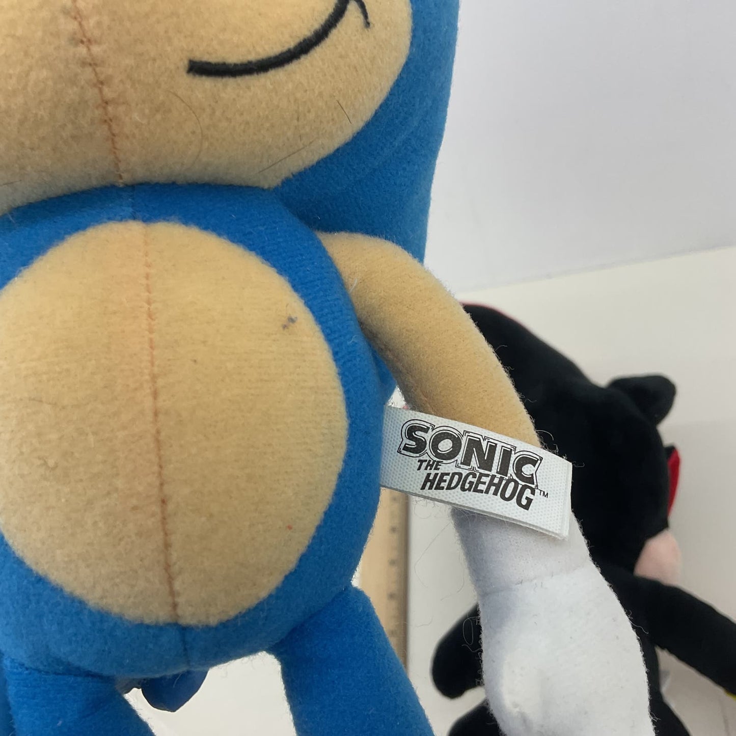 Sega LOT 2 Sonic the Hedgehog Character Plush Dolls Blue Black Shadow Toys - Warehouse Toys