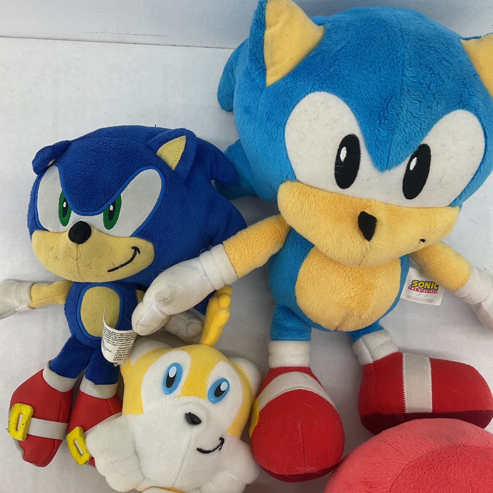 SEGA Sonic the Hedgehog Blue Stuffed Animal Plush Toy Lot Knuckles Tails - Warehouse Toys