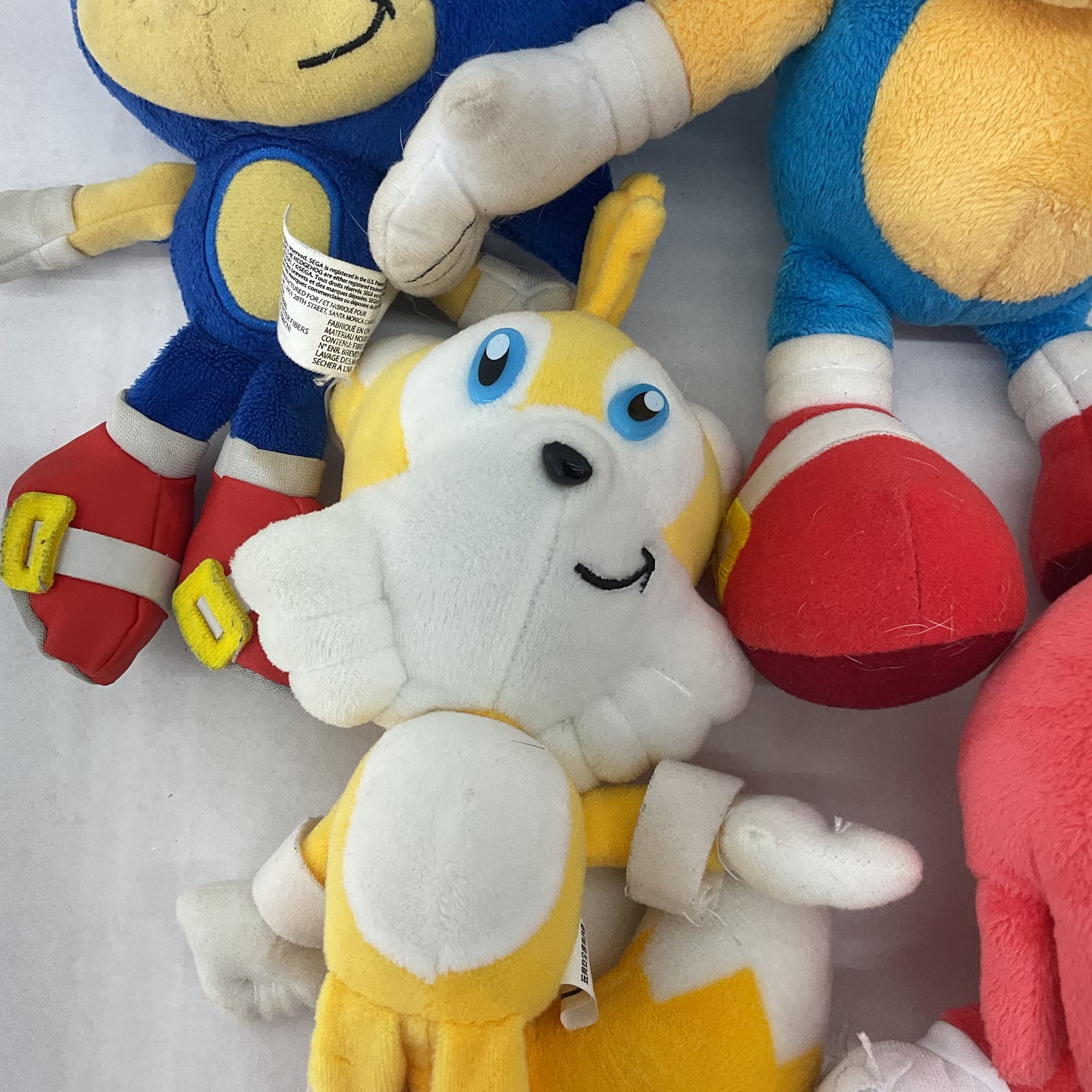 SEGA Sonic the Hedgehog Blue Stuffed Animal Plush Toy Lot Knuckles Tails - Warehouse Toys