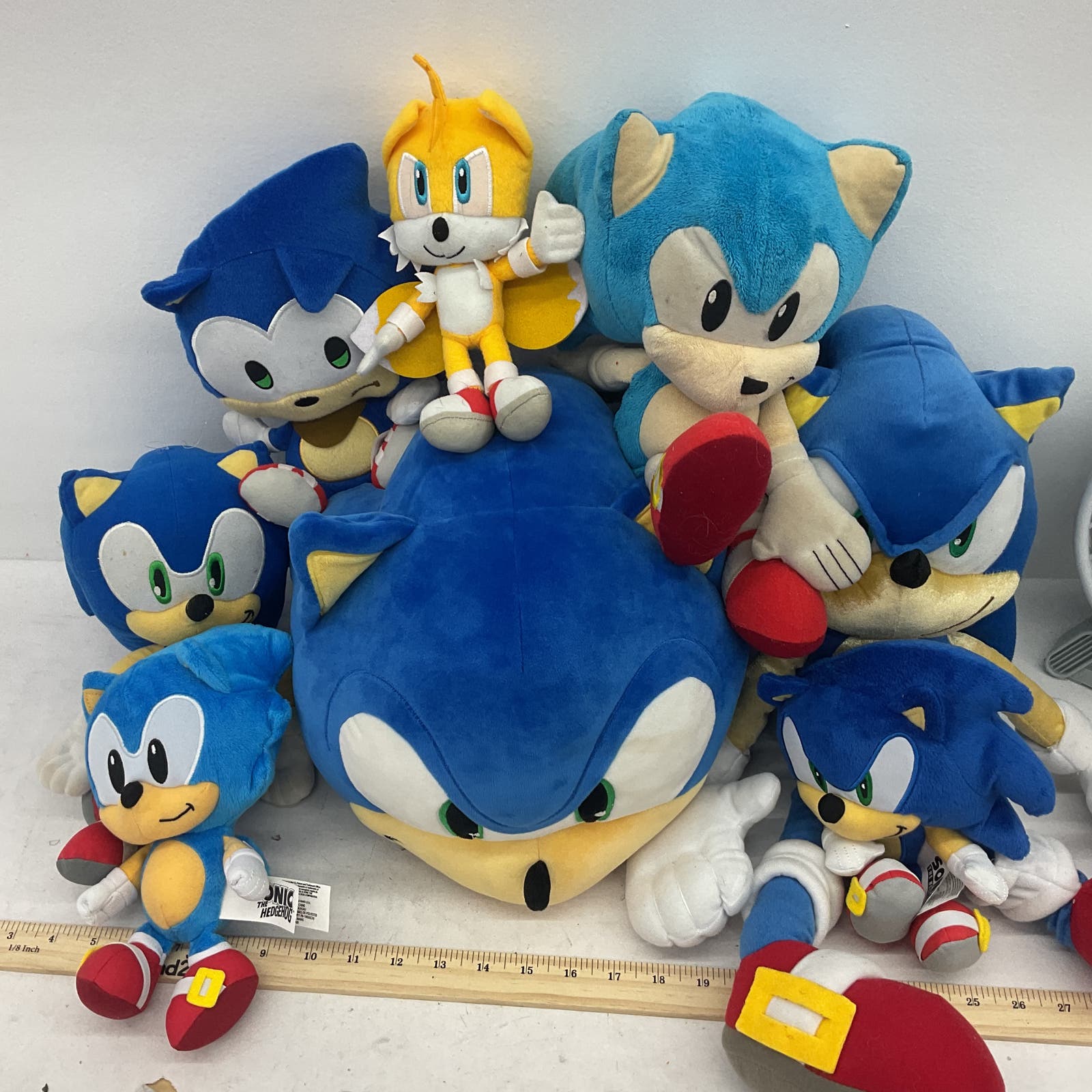 SEGA Sonic The Hedgehog Tails Yellow Blue Stuffed Plush Animal Wholesale Lot - Warehouse Toys