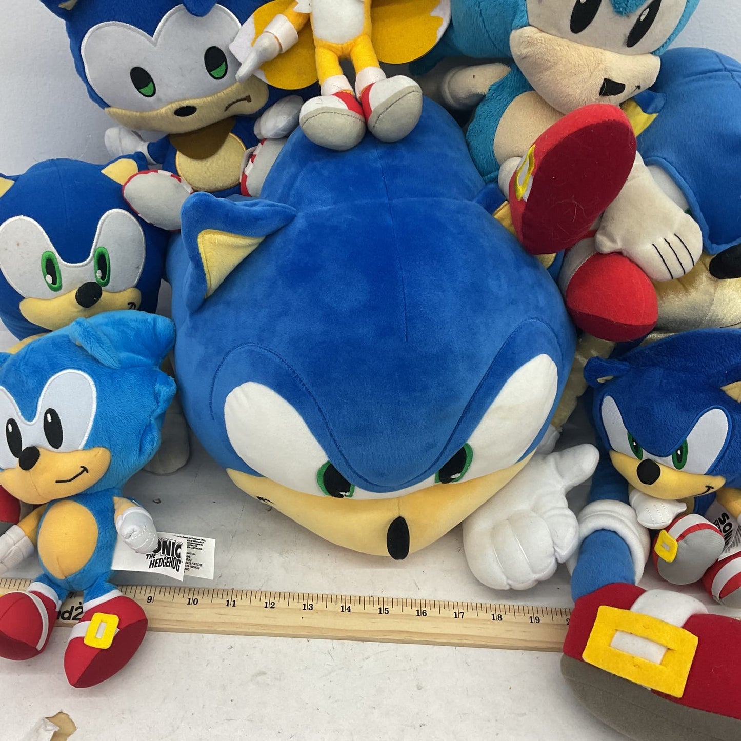 SEGA Sonic The Hedgehog Tails Yellow Blue Stuffed Plush Animal Wholesale Lot - Warehouse Toys