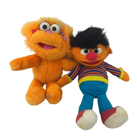 Sesame Street Plush Toys Orange Zoe Tyco Ernie Stuffed Dolls - Warehouse Toys