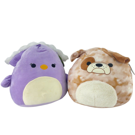 Set of 2 Squishmallows Large Stuffed Animal Plush Toys Elina Bronk Preowned - Warehouse Toys