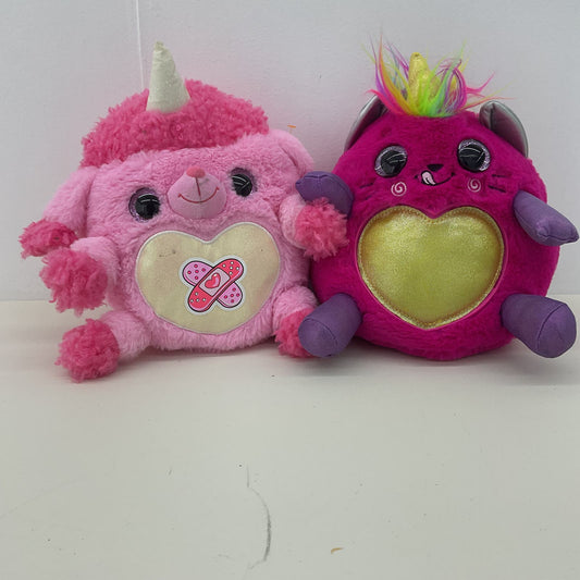 Shimmeez Pink Cuddly Plush Dolls Unicorn Elephant Stuffed Animals - Warehouse Toys