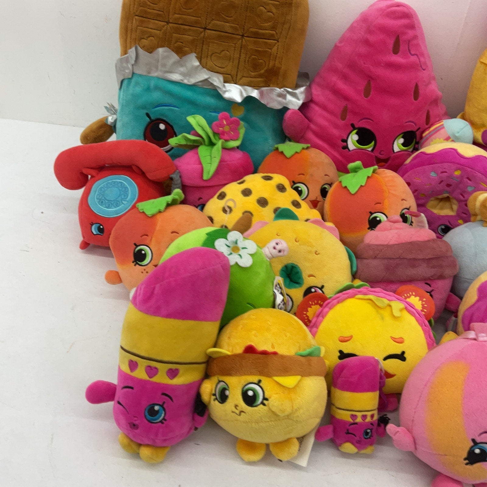 Shopkins Food Themed Character Mixed Preowned LOT 5 lbs Plush Toys Stuffed - Warehouse Toys