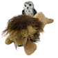 Soft Cuddly Brown Douglas Lion & White Spotted Owl Nature Animals Plush LOT 2 - Warehouse Toys