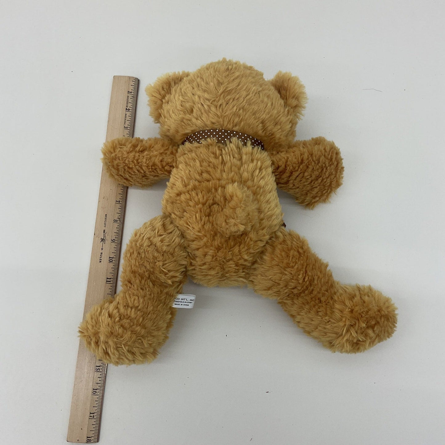 Soft Cuddly Brown Teddy Bear with Ribbon Tied Around Neck Plush Doll - Warehouse Toys