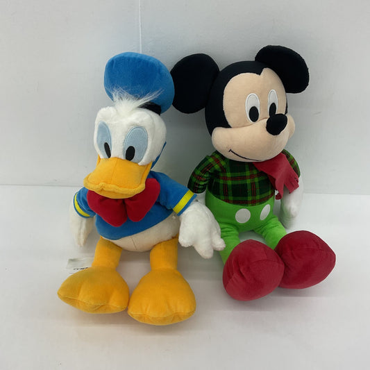 Soft Cuddly LOT 2 Disney Character Plush Mickey Mouse Donald Duck Stuffed Animal - Warehouse Toys