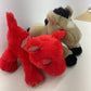 Soft Stuffed Animal LOT Brown Aurora Horse & Red Baby Dragon Valentines Dolls - Warehouse Toys