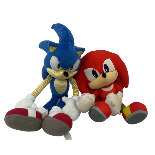 Sonic the Hedgehog Multicolor Plush Toys LOT 2 Knuckles Red Blue Sonic Preowned - Warehouse Toys