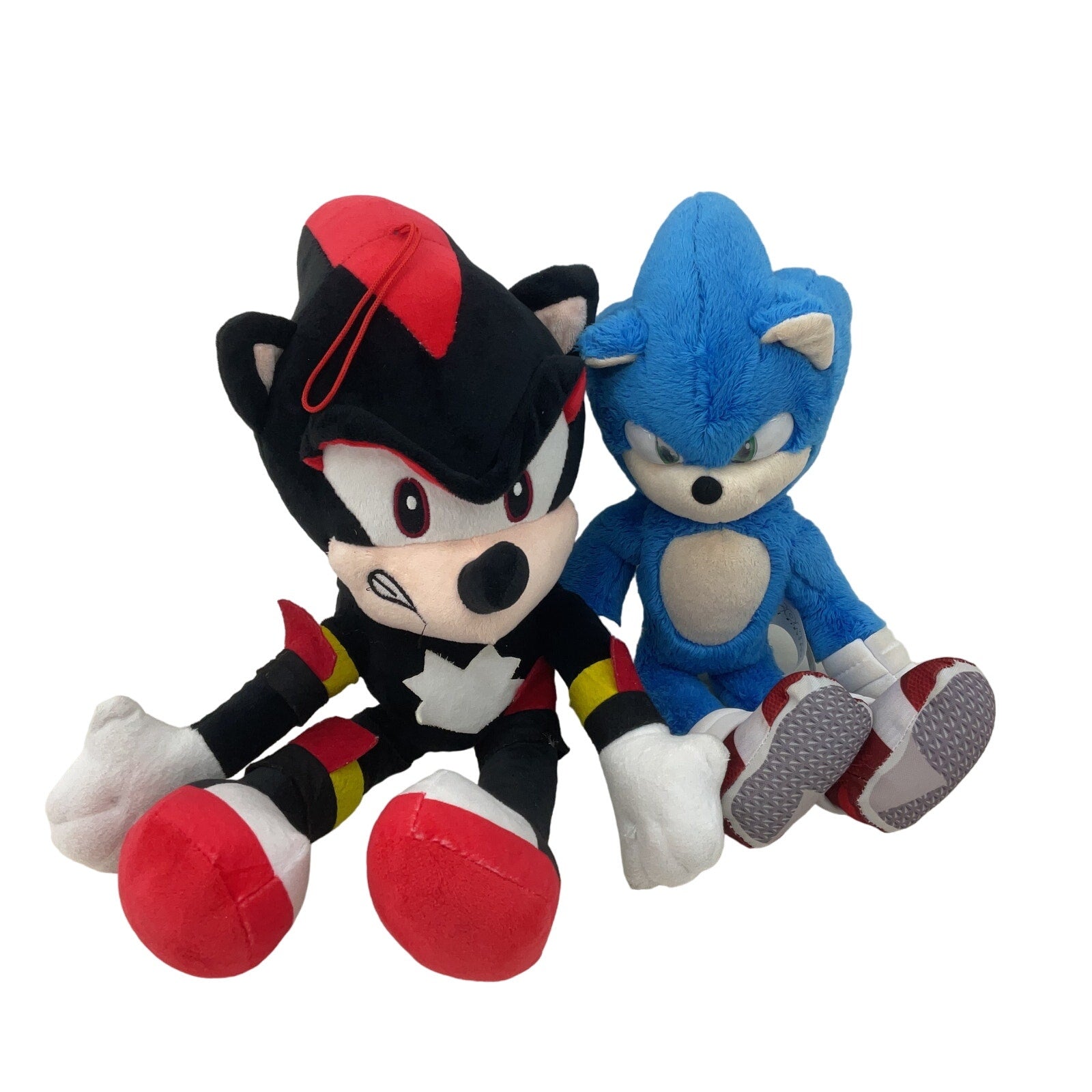 Sonic the Hedgehog Plush Dolls LOT 2 Black Shadow Blue Sonic Stuffed Toys - Warehouse Toys