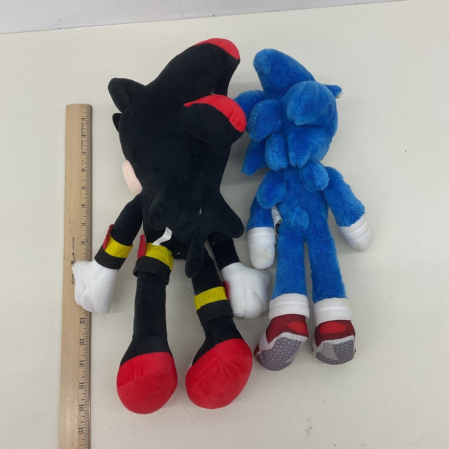 Sonic the Hedgehog Plush Dolls LOT 2 Black Shadow Blue Sonic Stuffed Toys - Warehouse Toys