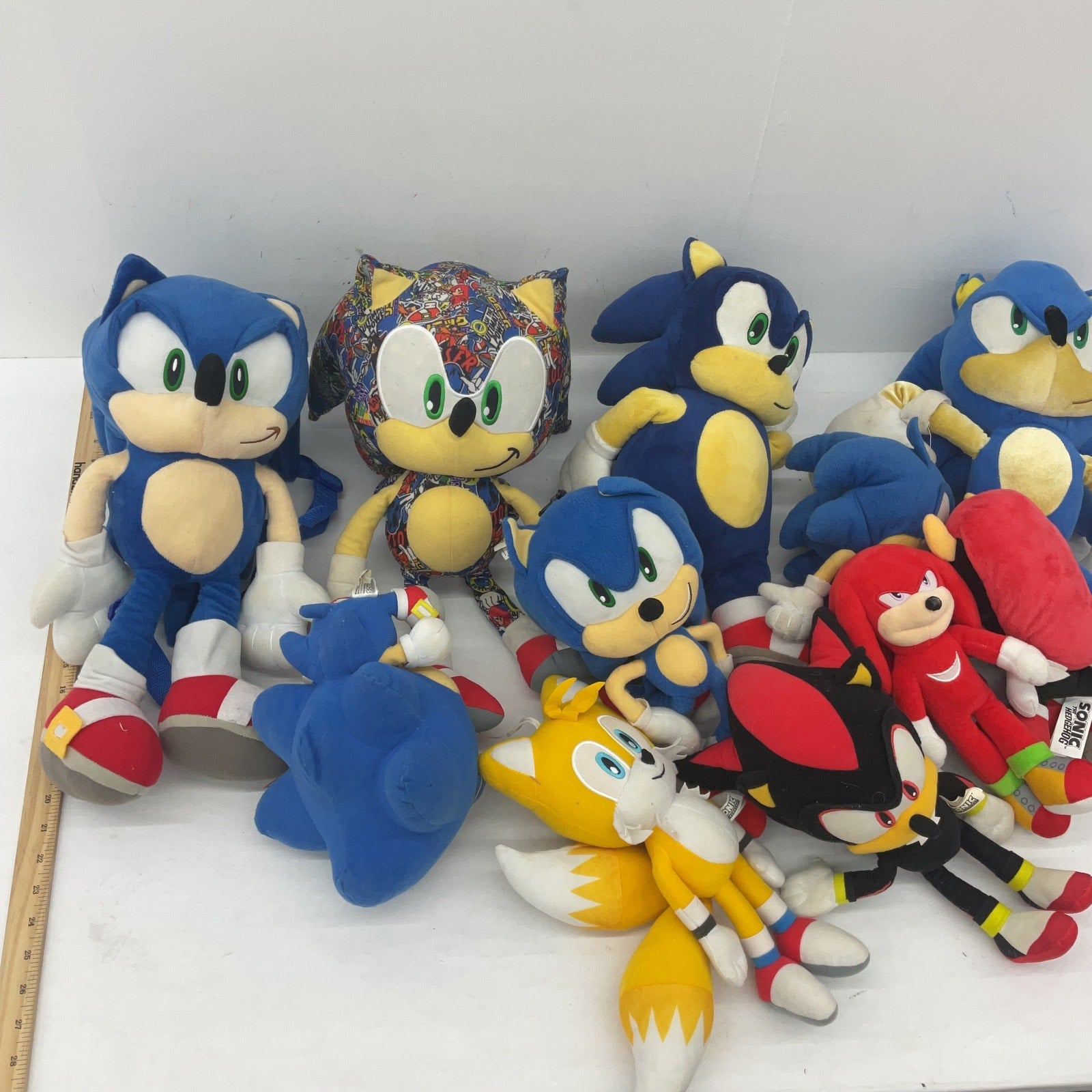 Sonic the Hedgehog Stuffed Animals Amy Shadow Tails LOT Preowned 13 lbs - Warehouse Toys