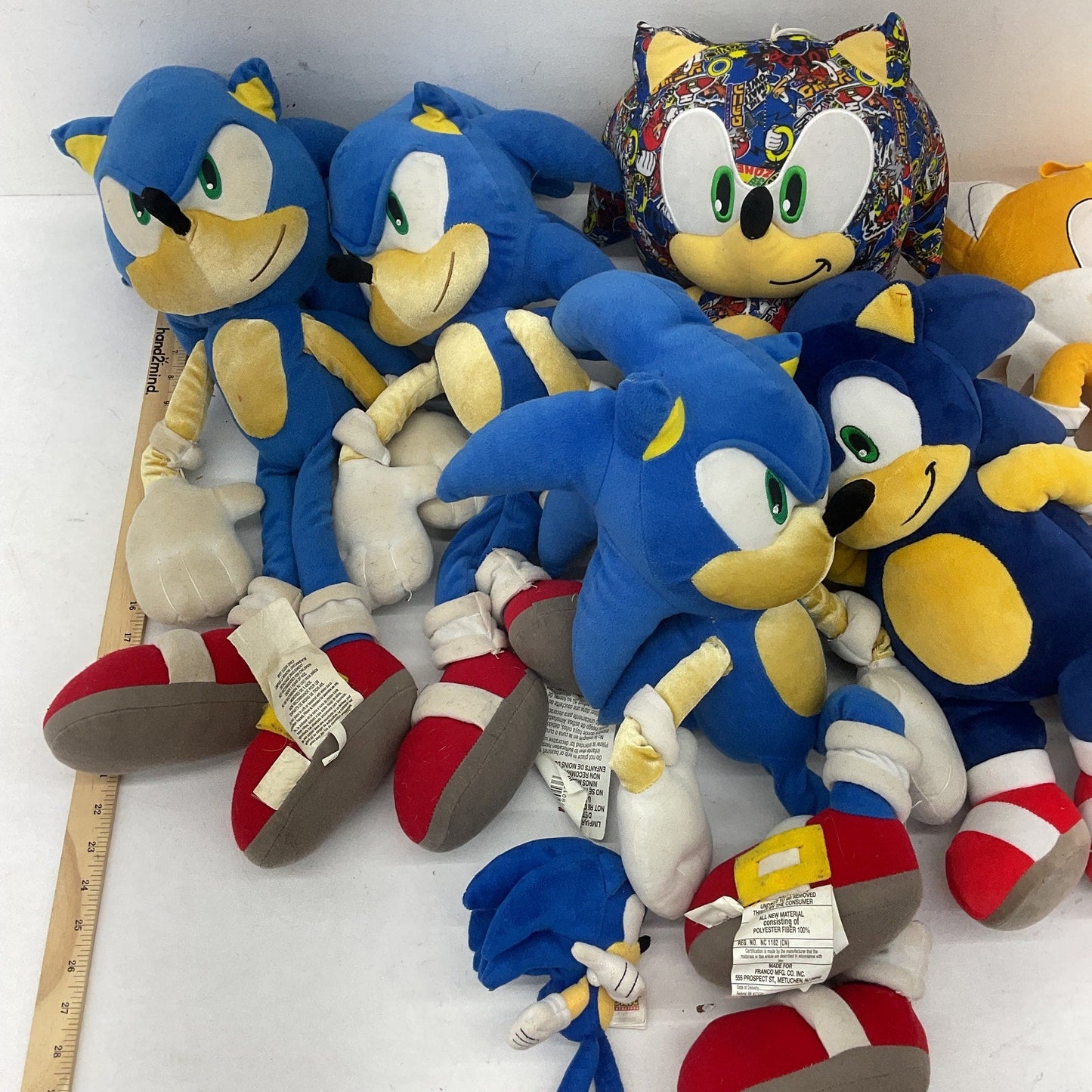 Sonic the Hedgehog Stuffed Animals LOT Preowned 12 lbs Shadow Knuckles Tails - Warehouse Toys