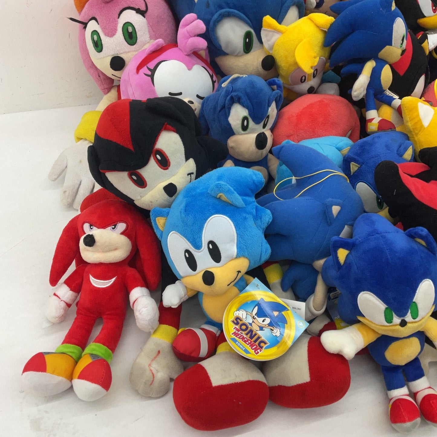 Sonic the Hedgehog Stuffed Animals LOT Preowned 13 lbs Amy Knuckles Tails - Warehouse Toys