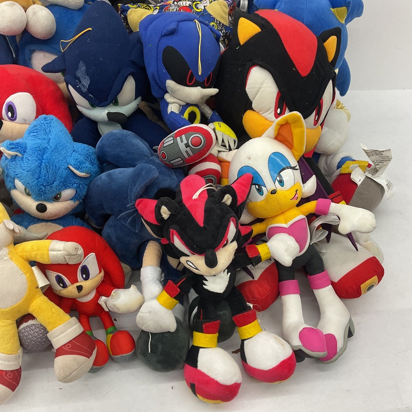 Sonic the Hedgehog Stuffed Animals LOT Preowned 13 lbs Shadow Knuckles Tails - Warehouse Toys