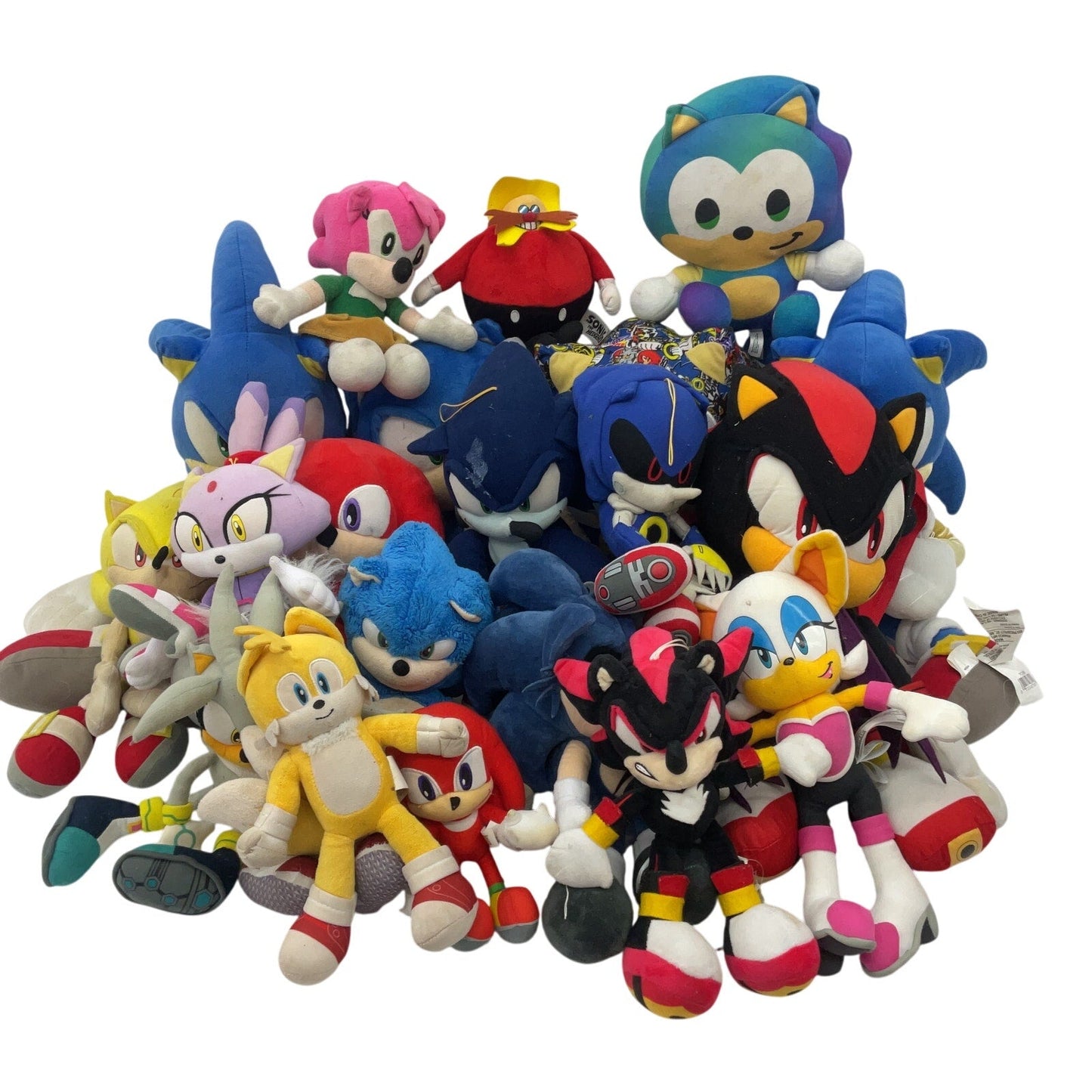 Sonic the Hedgehog Stuffed Animals LOT Preowned 13 lbs Shadow Knuckles Tails - Warehouse Toys