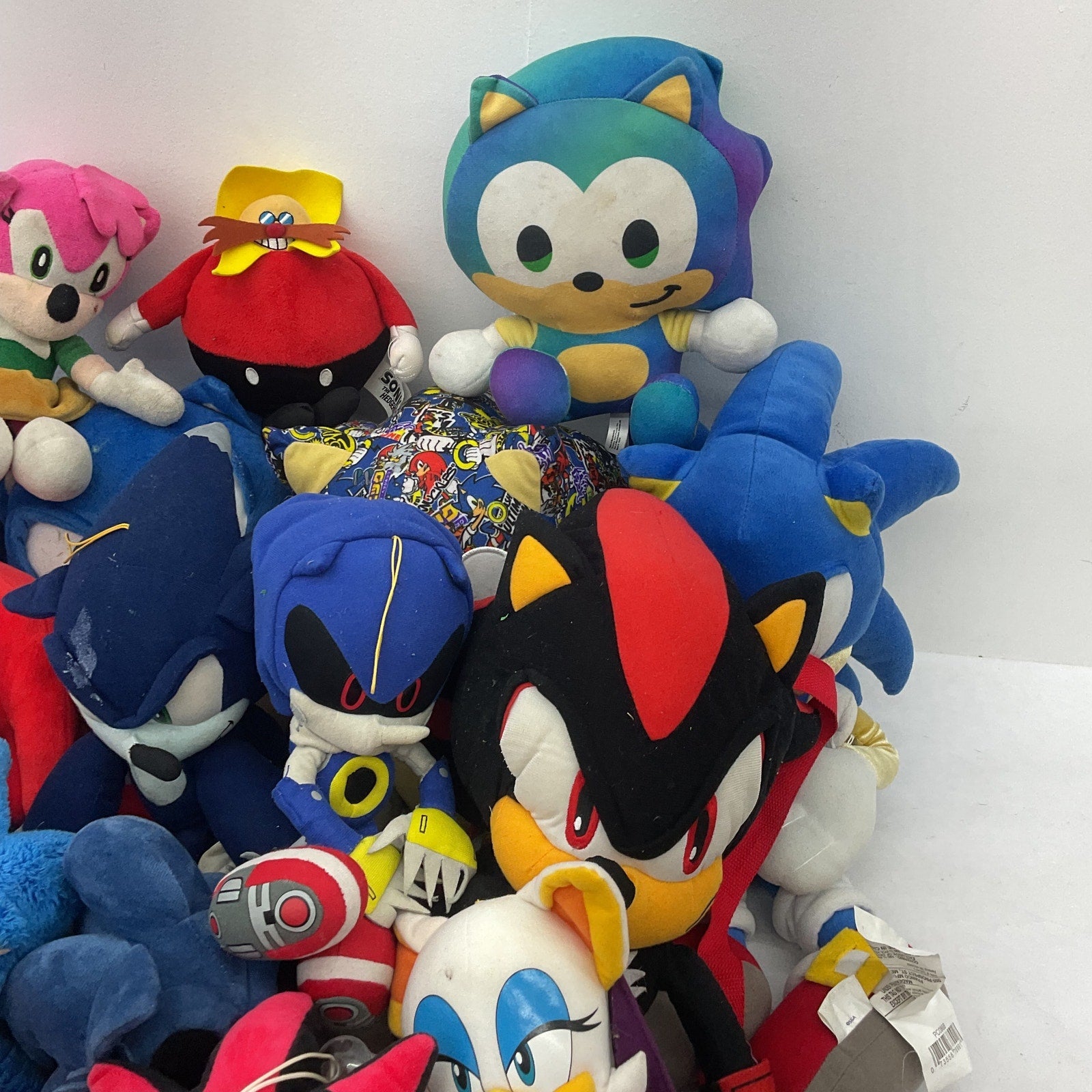 Sonic the Hedgehog Stuffed Animals LOT Preowned 13 lbs Shadow Knuckles Tails - Warehouse Toys