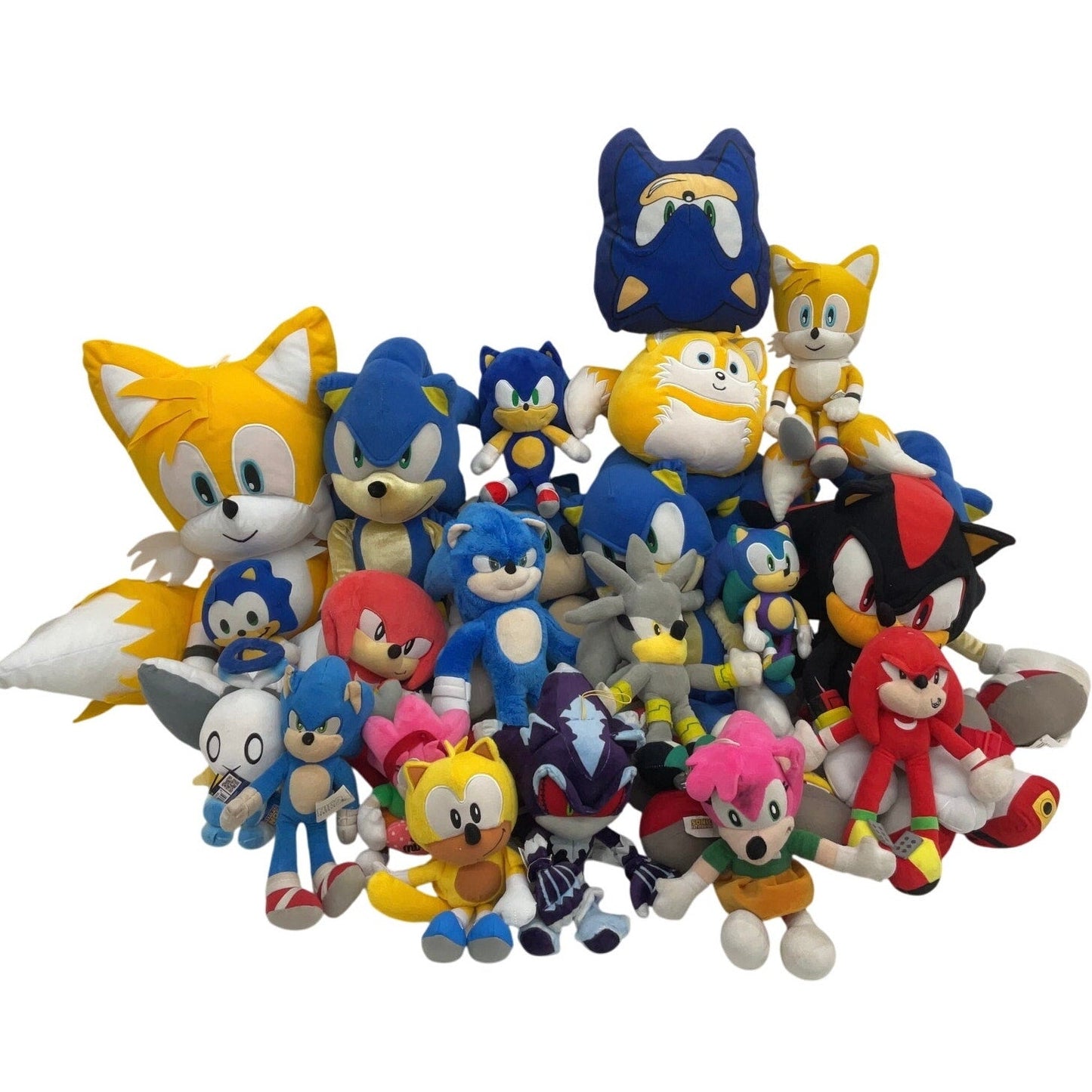 Sonic the Hedgehog Stuffed Animals Tails Knuckles LOT Preowned 13 lbs Amy - Warehouse Toys