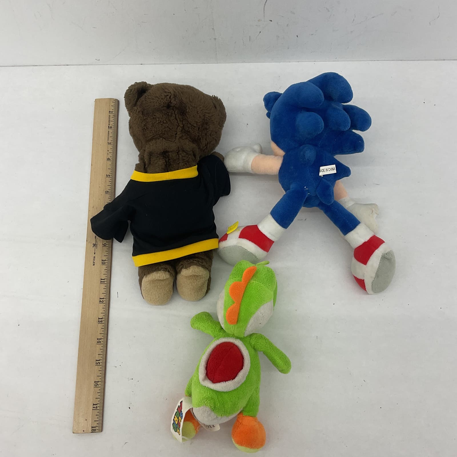 Sonic the Hedgehog Yoshi Pittsburgh Penguins Bear Super Mario Plush Toy Lot - Warehouse Toys