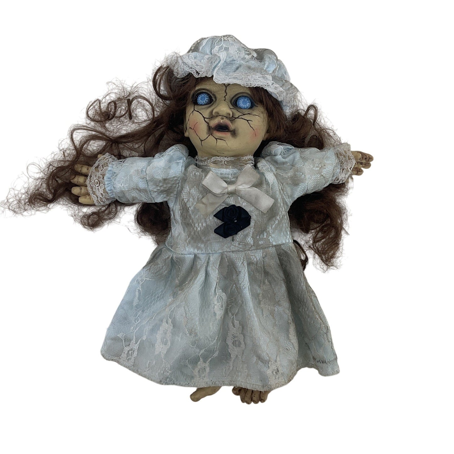 Spirit Halloween Decrepit Haunted Doll Scary Decorative Prop Figurine - Warehouse Toys