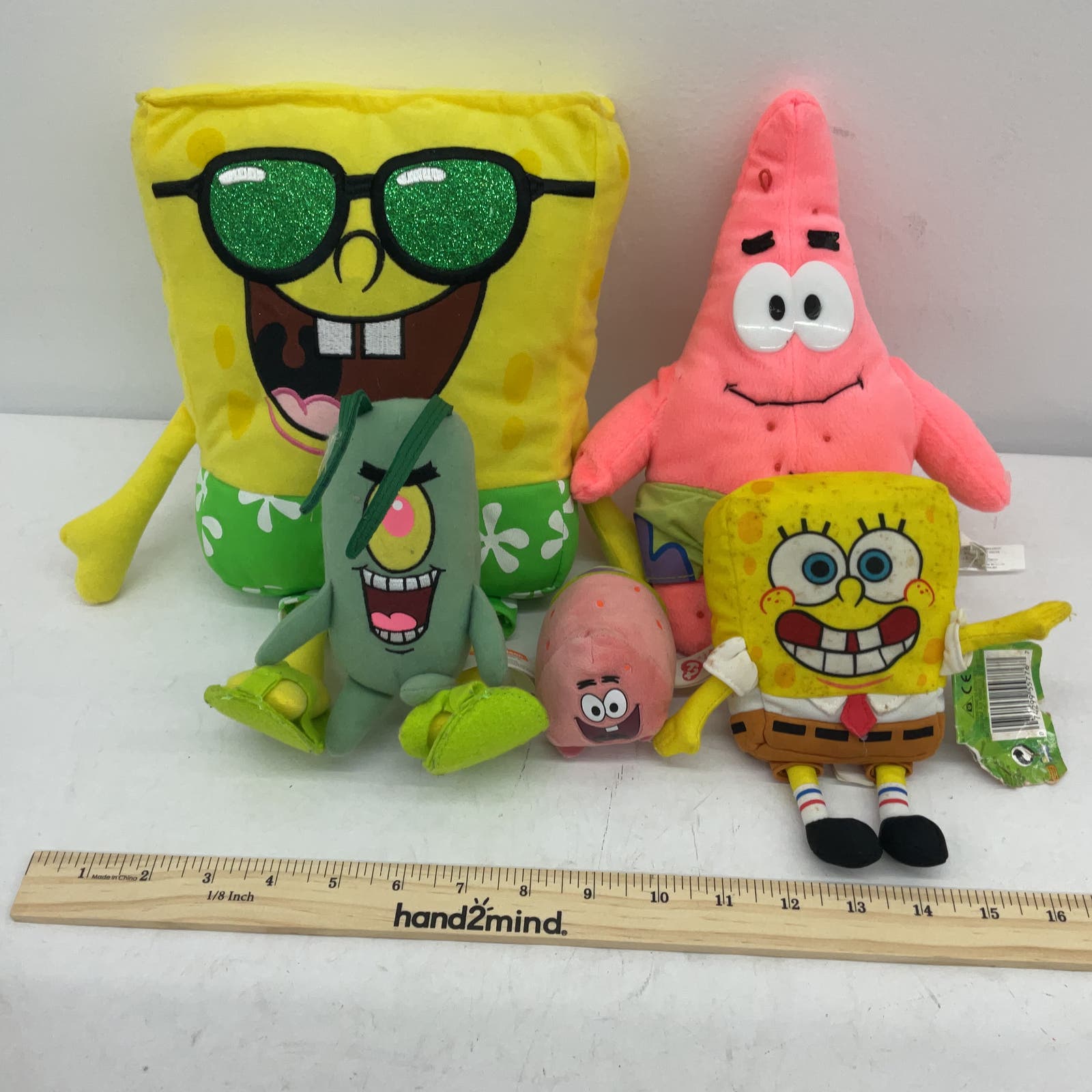 Spongebob Stuffed Animal Plush Toy Lot Patrick Plankton Nickelodeon - Warehouse Toys