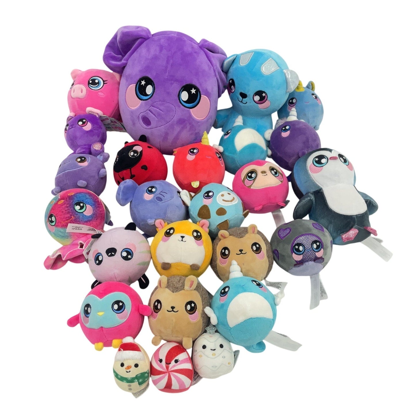 Squeezamals Mixed Colorful Preowned LOT 5+ lbs Stuffed Animals Squishy Plush - Warehouse Toys